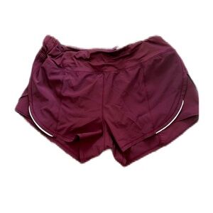 ZYIA Red Athletic Shorts Moisture-Wicking Elastic Waistband burgundy with liner